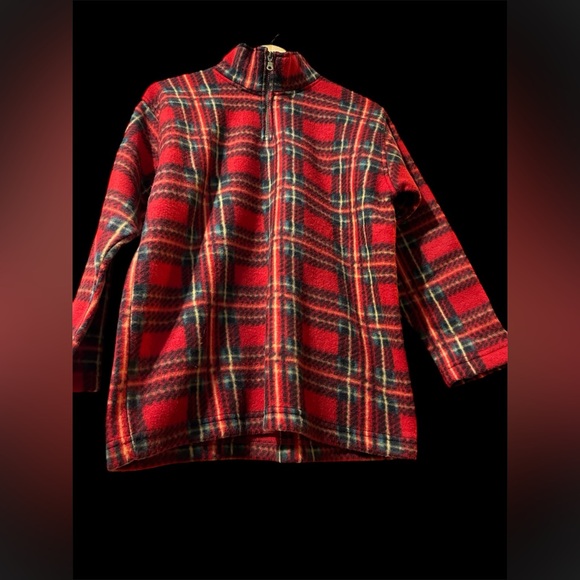 BIZZIT Collection Plaid 100% Polyester red sweater Size P/S - Picture 6 of 15